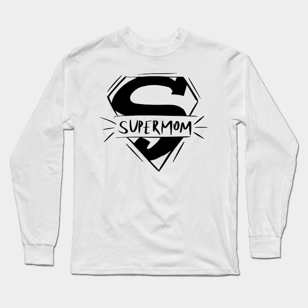 Supermom Shirt Long Sleeve T-Shirt by ISFdraw